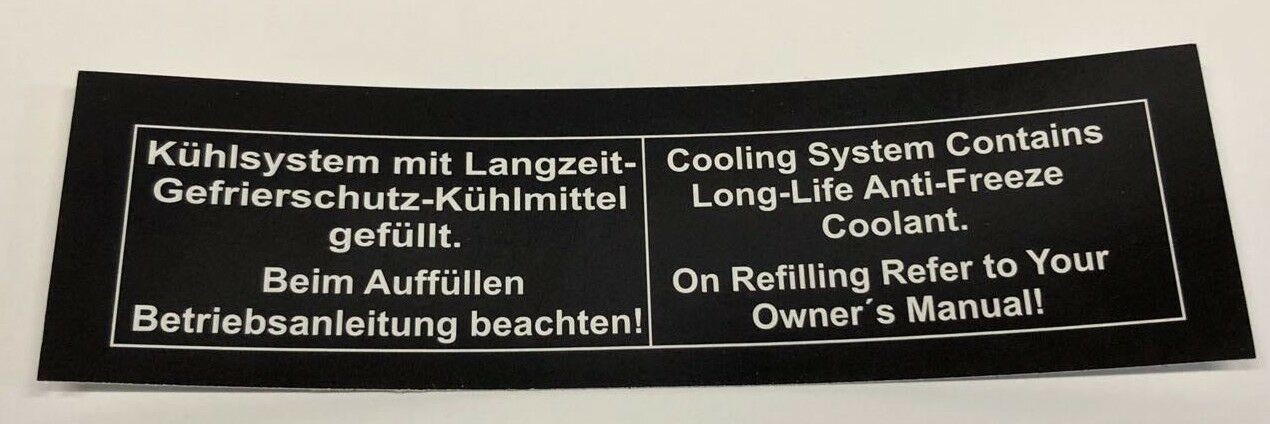 Aufkleber Kühlmittel mit Langzeit-Gefrierschutz BMW E10 / E6 1502 - 2002 turbo CS-30E10