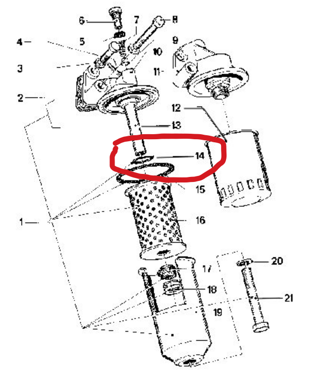 Dichtring klein Ölfilter BMW E10 / E6 1502 - 2002 tii bis 1974 CS-661120E10