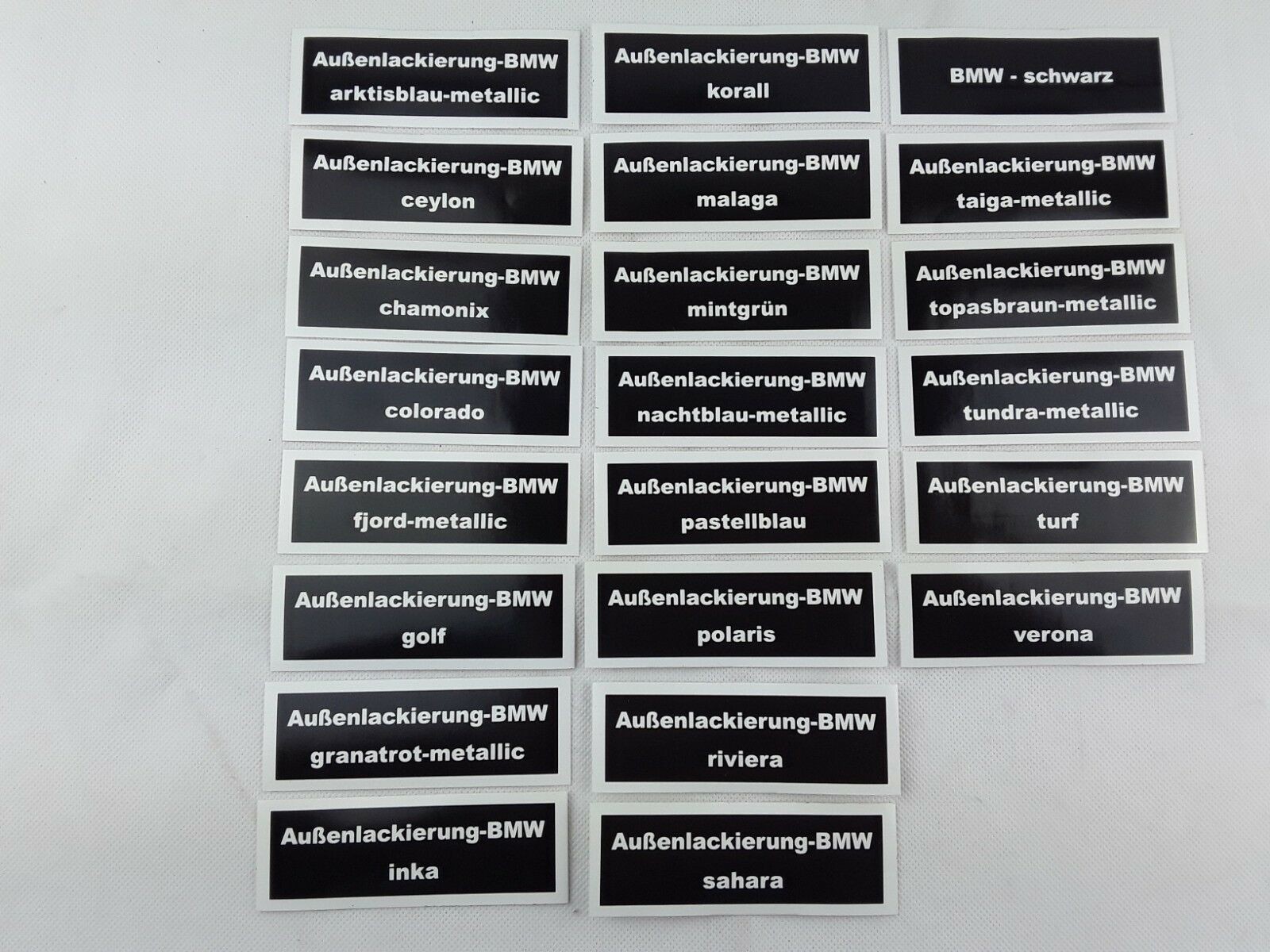 Aufkleber Außenlackierung verona Farbcode 024 BMW E9 2,5 CS - 3,0 CSL CS-22E9