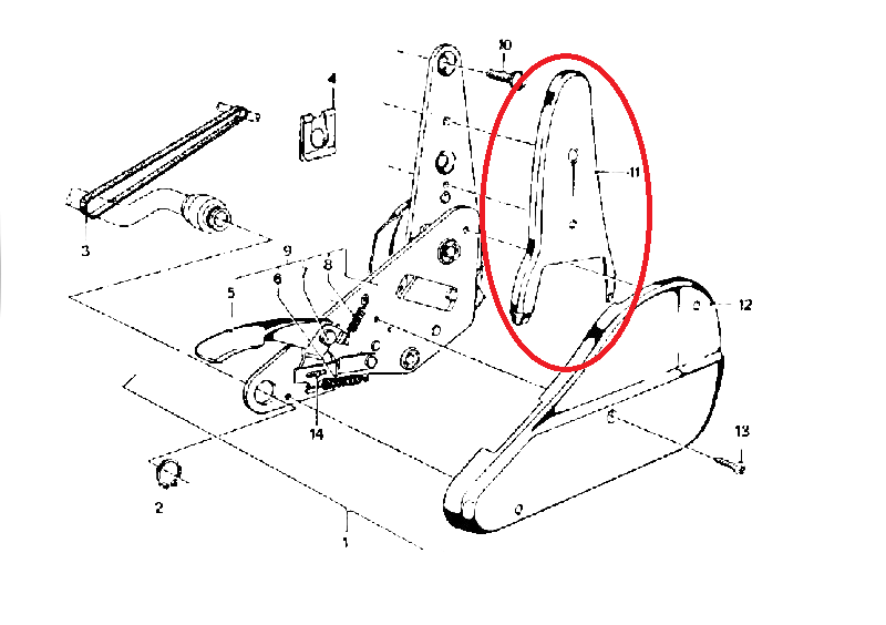 Abdeckung Sitzbeschlag links oben BMW E10 / E6 1502 - 2002 turbo CS-853353E10